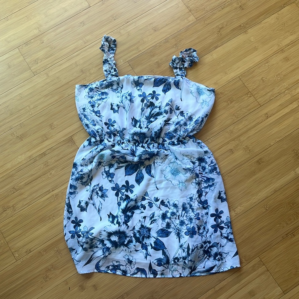Light weight summer dress with blue florals